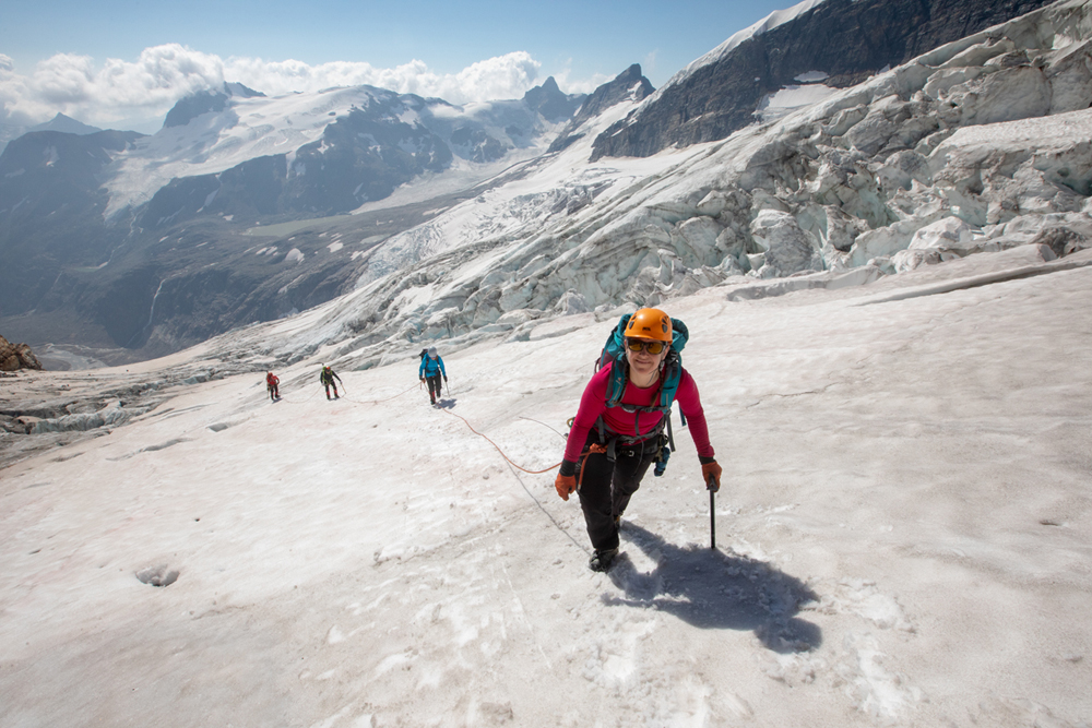 Climbing Hallam Glacier