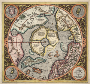 Heinrich Scherer's 1702 chart of the North Pole