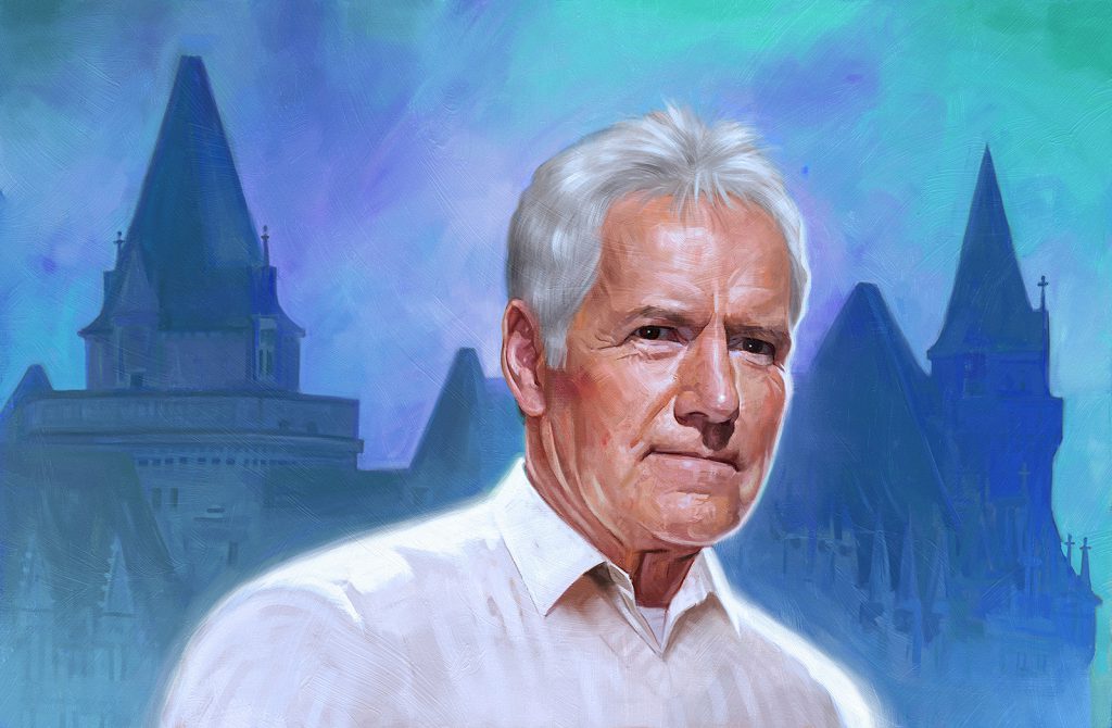 A painting of Alex Trebek
