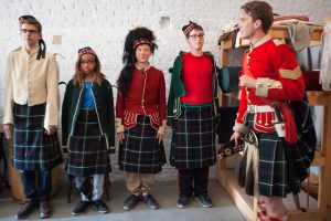 Students dress up in uniform at the Halifax Citadel