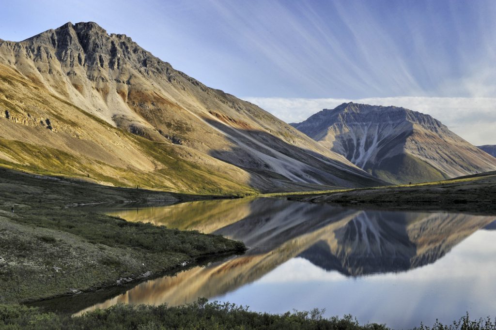 Duo Lakes near the Snake River in the Peel watershed area in Yukon.