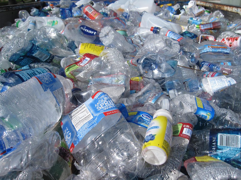Plastic bottles and recyclables