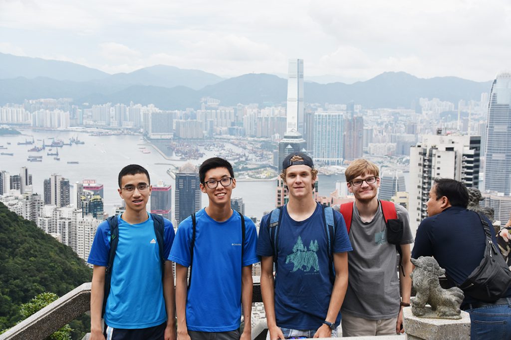 Jerry Sun, Andrew Ding, Jake Douglas and Ben Woodward in Hong Kong