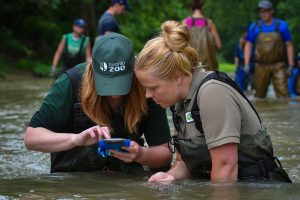 Toronto Zoo researchers using the Clam Counter app
